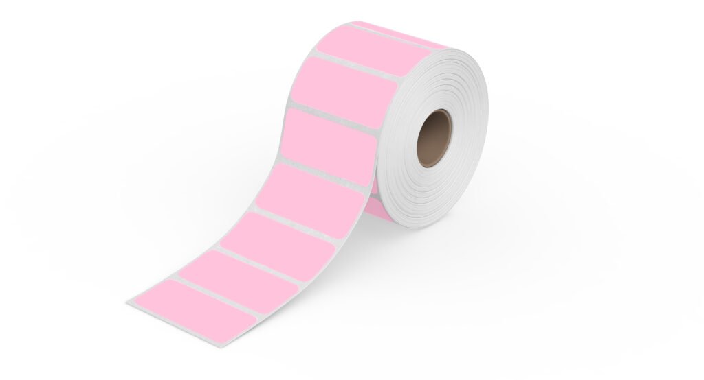 Rollo Barcode Label in Pink