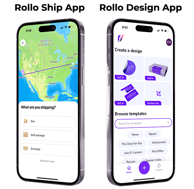 Rollo Ship and Rollo Label Design Apps for Mobile