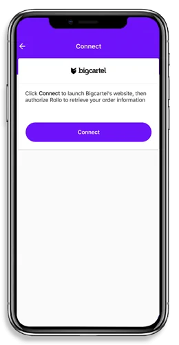 BigCartel 5 Connect BigCartel to Rollo App for shipping discounts, label printing, shipping label support, and more