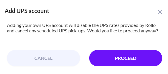 Important notice when you link your UPS account to Rollo