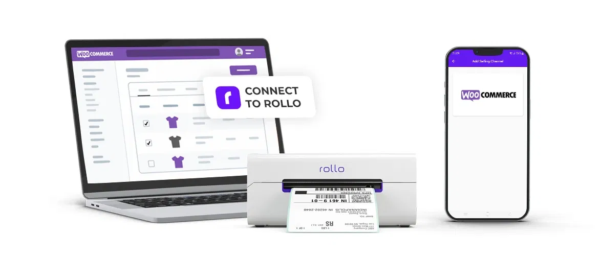 WooCommerce Shipping with Rollo's shipping label printers and free shipping software