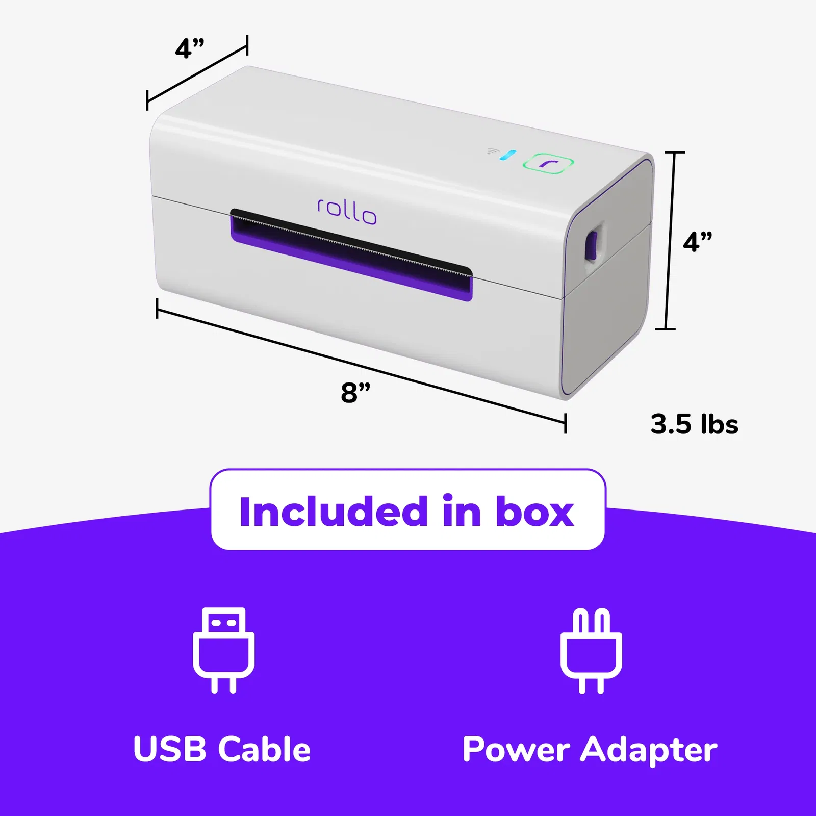 Rollo X1040 - what's included in the box with your thermal label printer