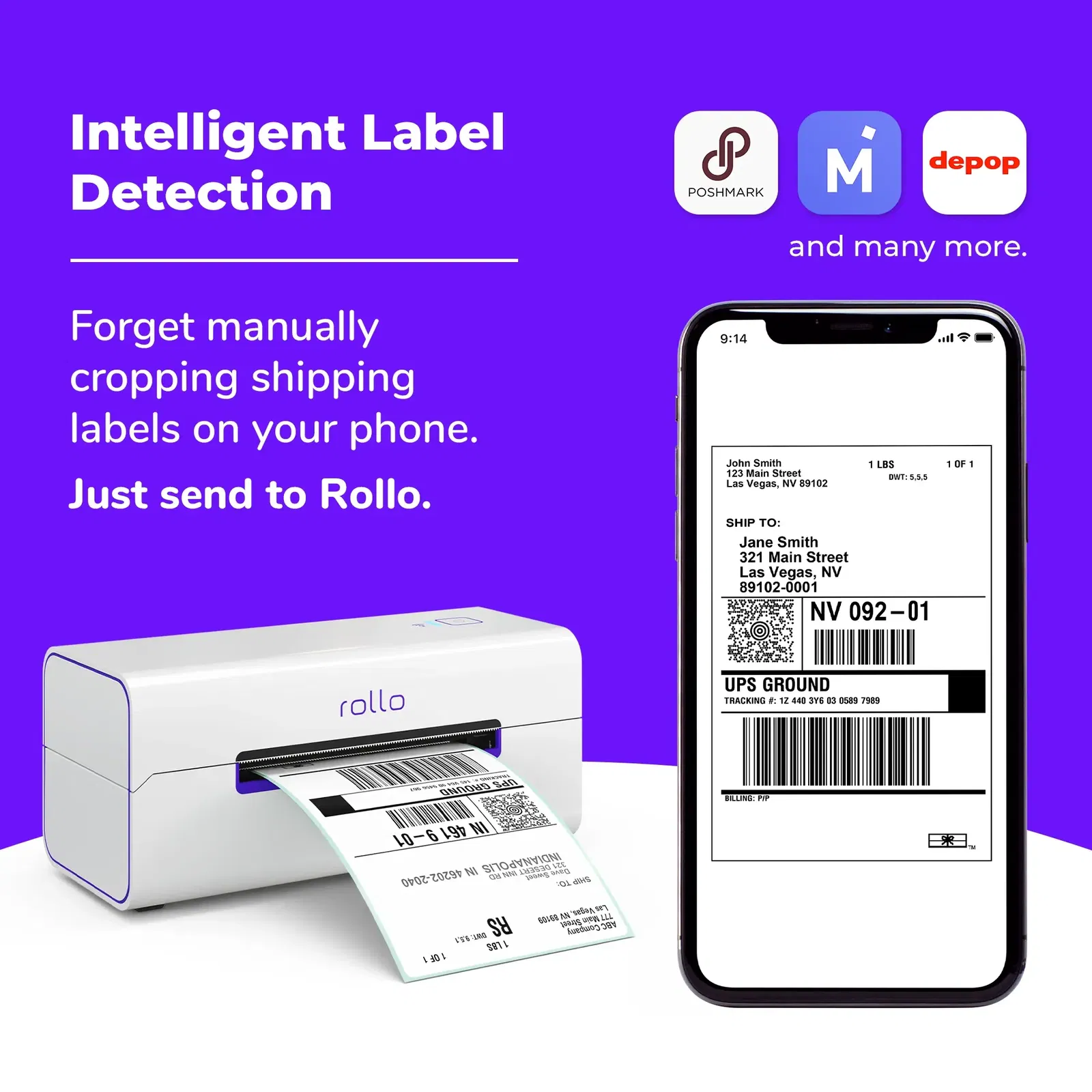 Rollo X1040 has intelligent label detection