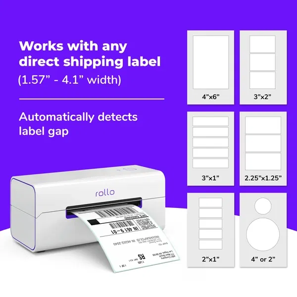 Rollo Label Sizes