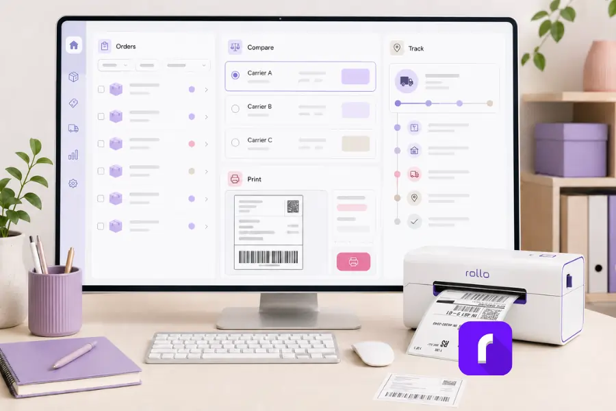 Specialty Food Shipping Without Margin Loss 10 Rollo Ship dashboard showing shipping workflow tools.