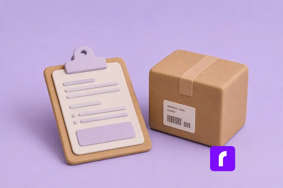 How to Ship a Laptop Without Overspending in the US or Canada 11 Clipboard and parcel representing customs documentation for shipping a laptop to Canada
