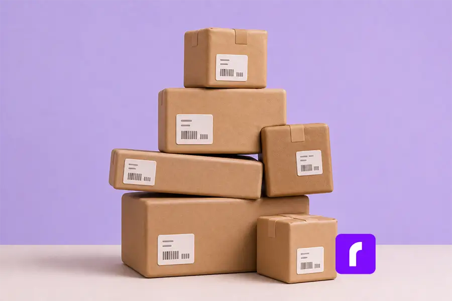 How to Ship a Laptop Without Overspending in the US or Canada 14 Mismatched clay boxes stacked unevenly showing inconsistent packing